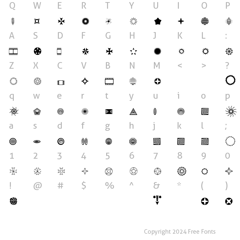 Character Map of Texticles Regular