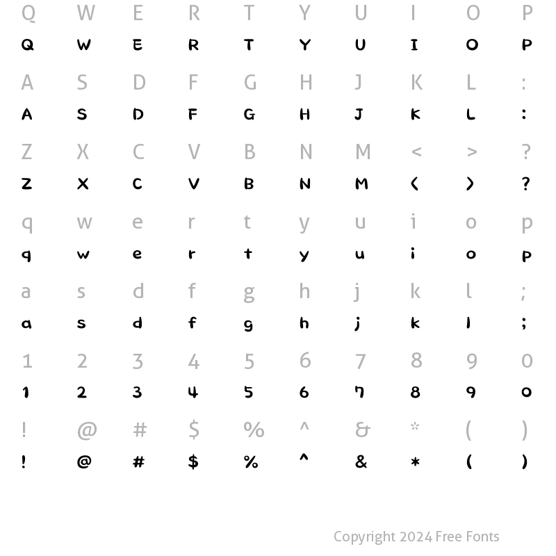 Character Map of Typo_MoonFlower M