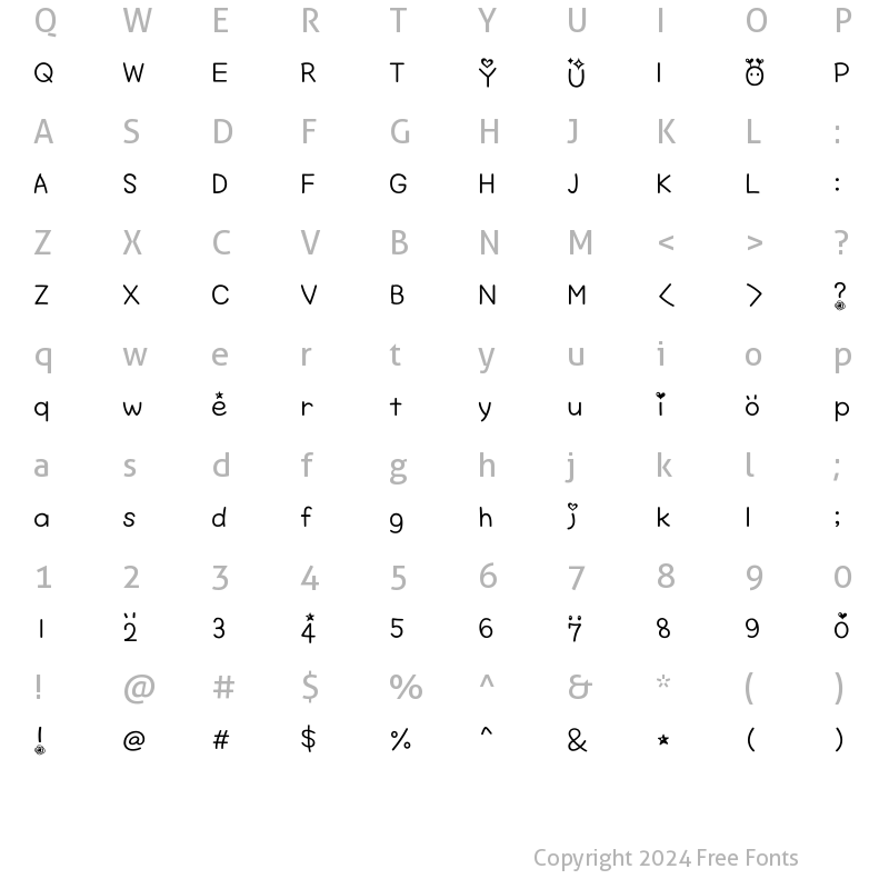 Character Map of Typo_Stylish L